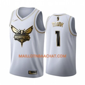 Maillot NBA Charlotte Hornets Malik Monk 1 Nike 2019-20 Blanc Golden Edition Swingman - Homme